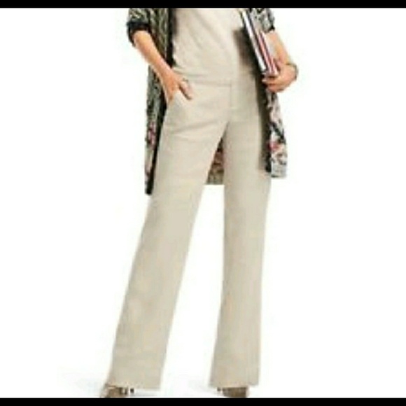 CAbi Pants - CABI NEUTRAL COLOR WIDE LEG SHORT STRETCH PANTS